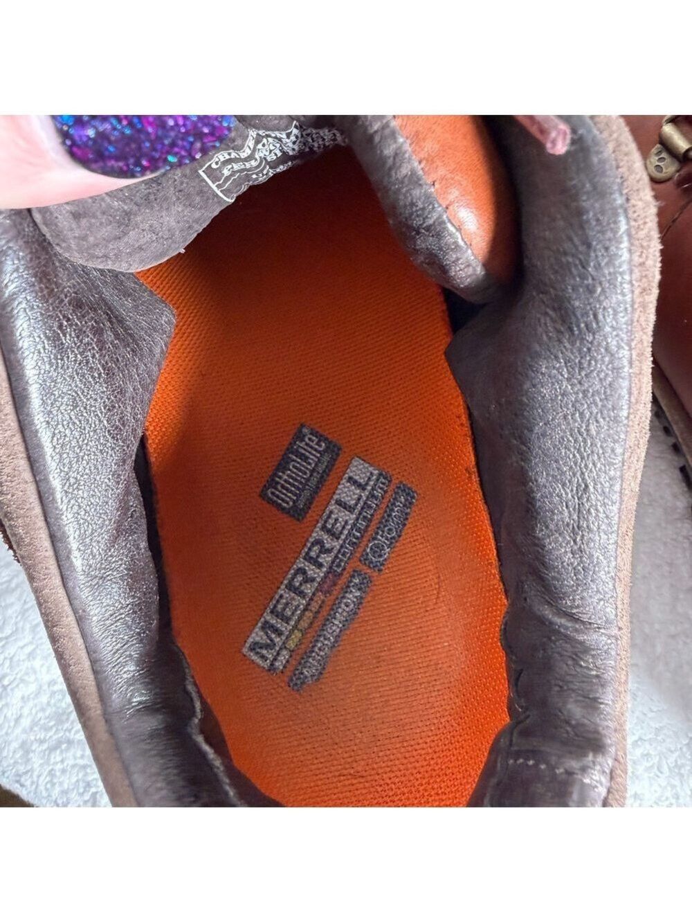Merrell Women's Brown Leather Hiking Shoes Size 9 - Picture 5 of 7